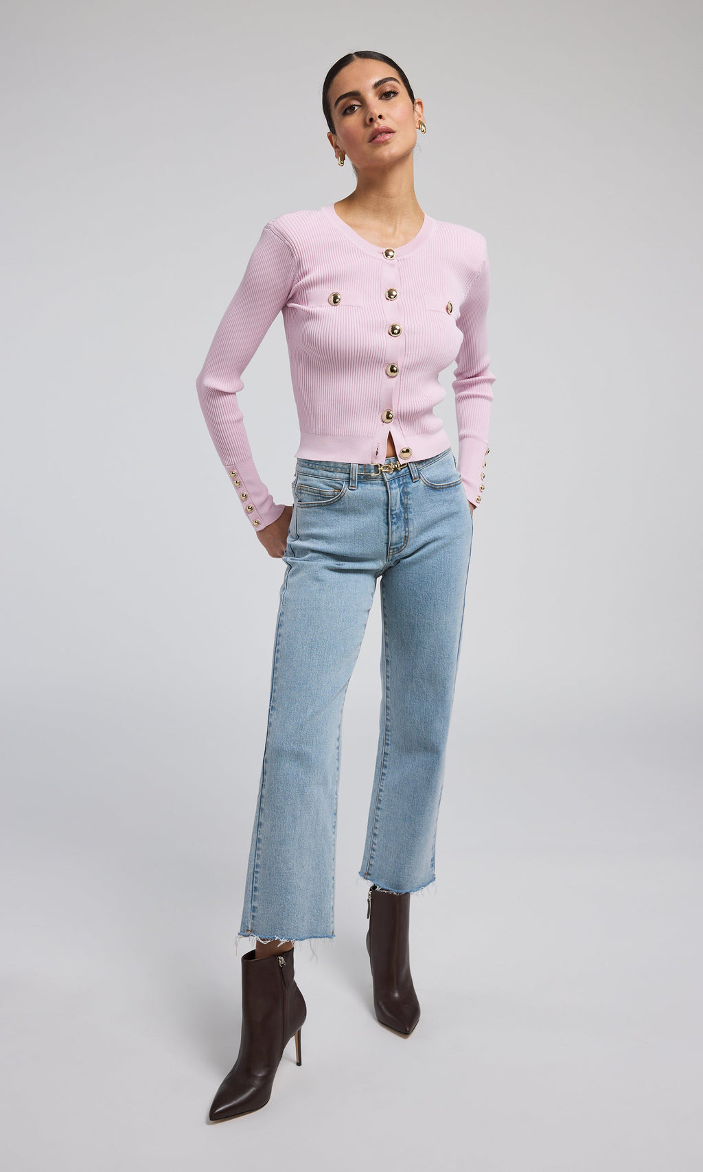 Libny Denim Pants With Removable Belt