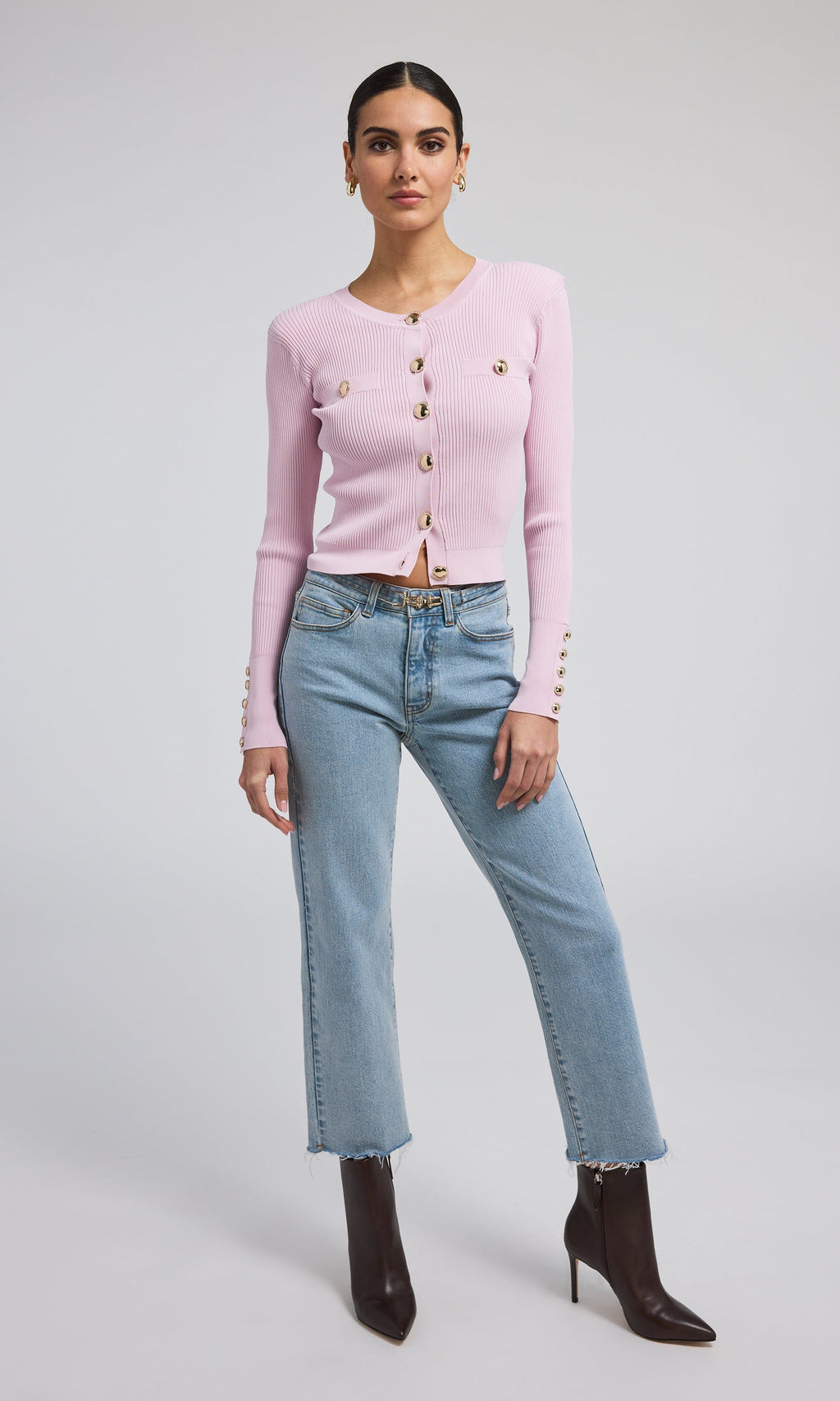 Libny Denim Pants With Removable Belt