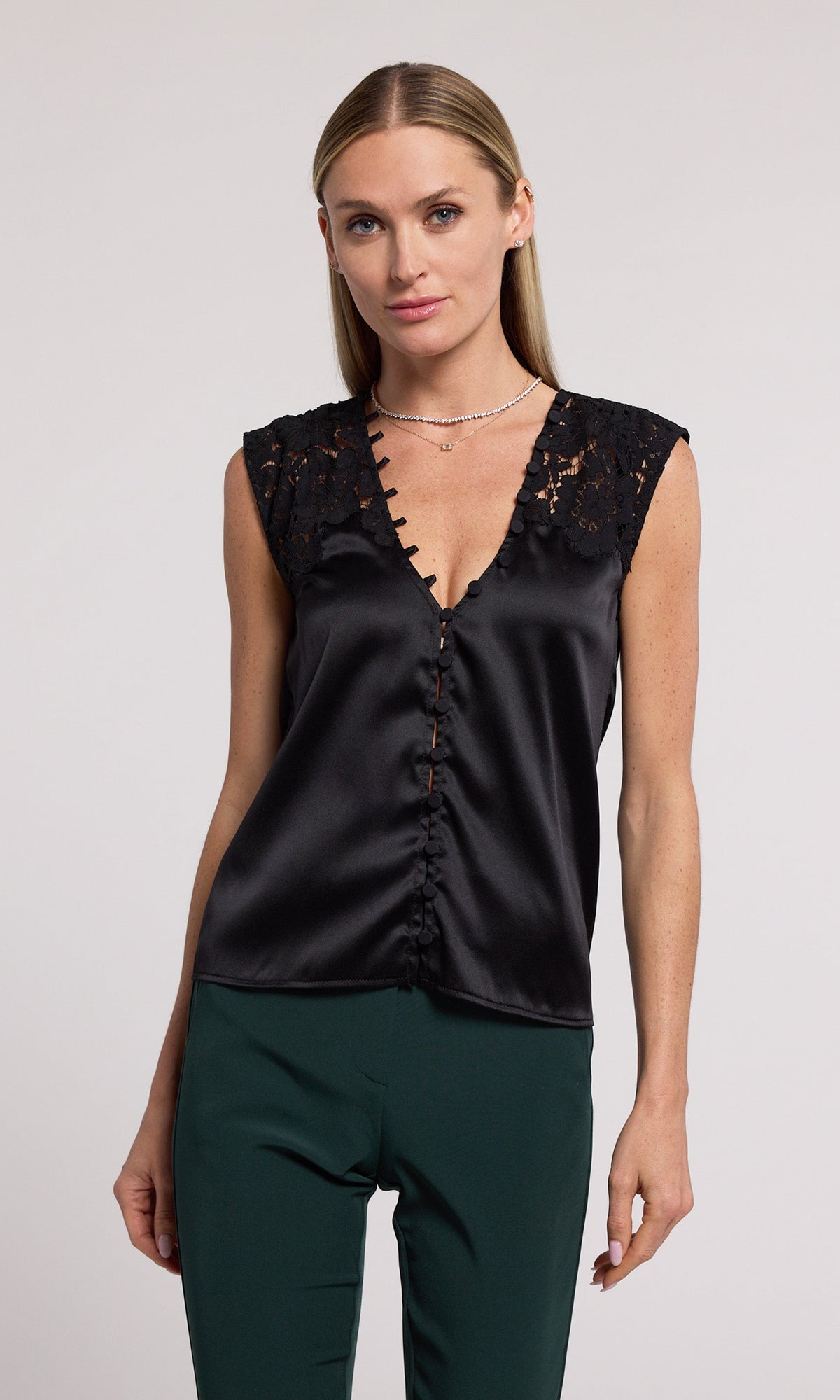 Ursula Lace Combo Blouse