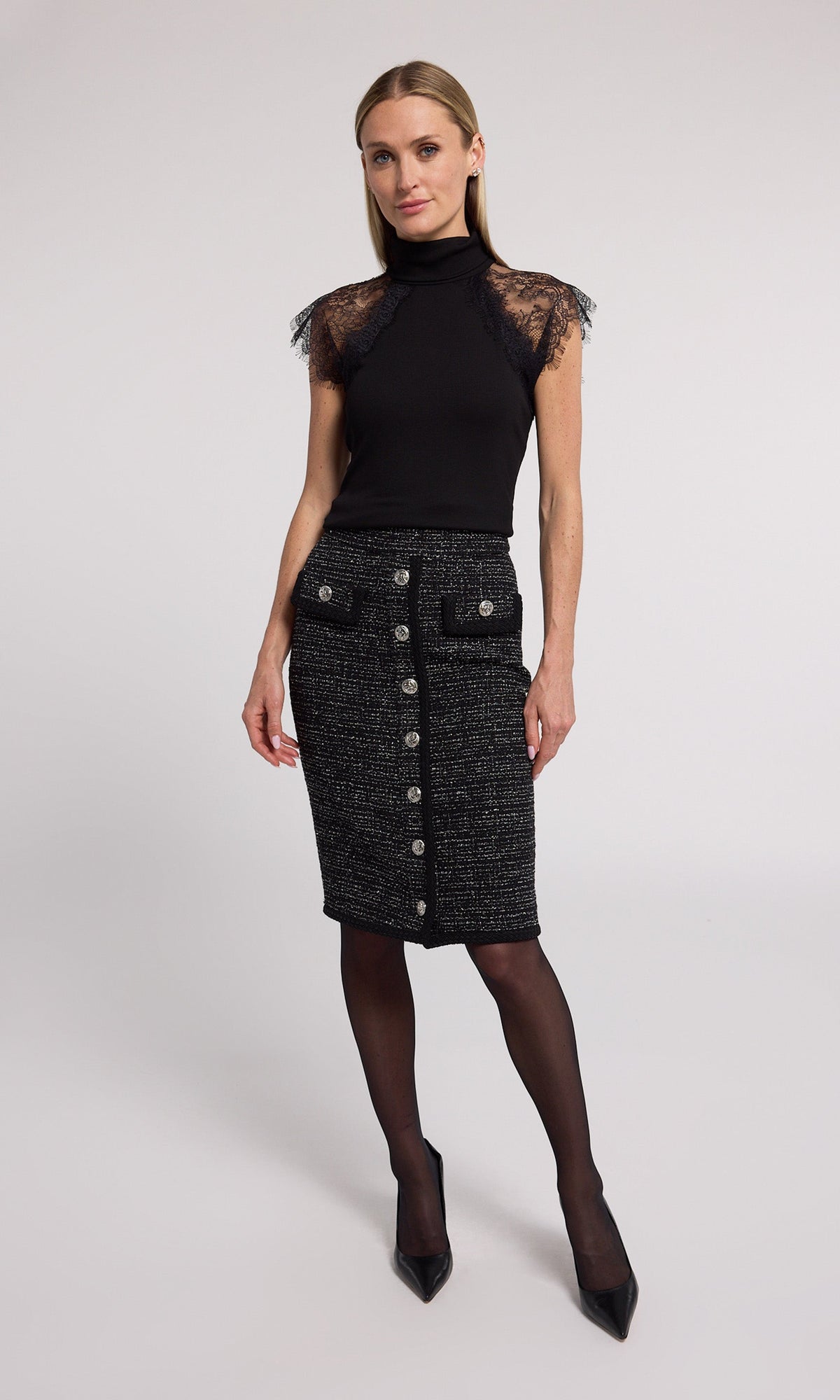 Jessenia Lace Combo Top