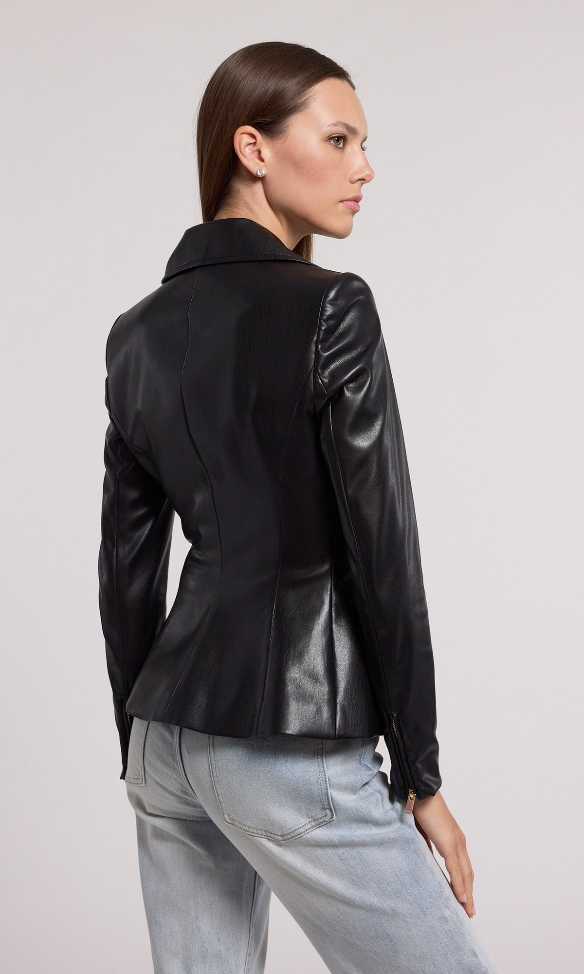 Selah Vegan Leather Moto Jacket