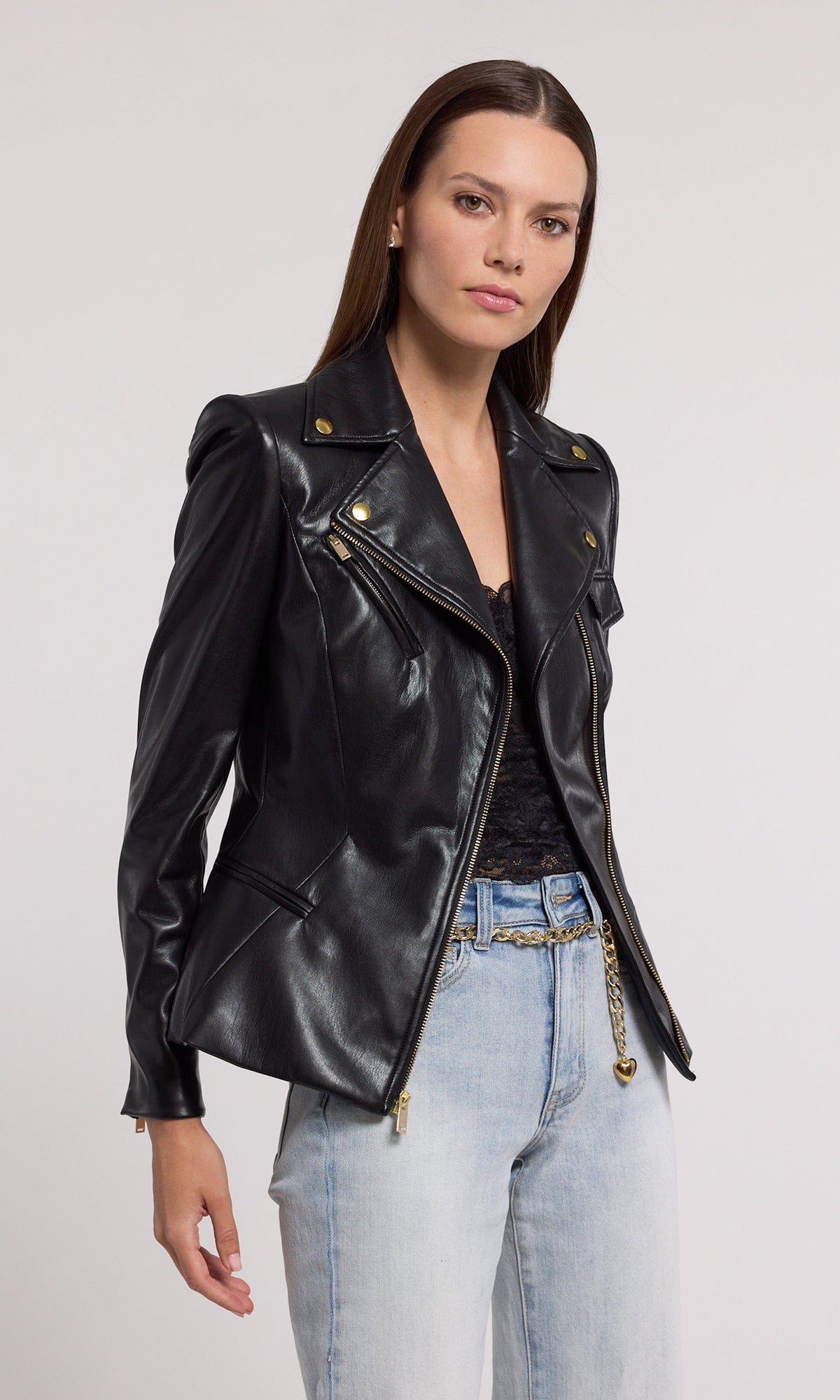 Selah Vegan Leather Moto Jacket