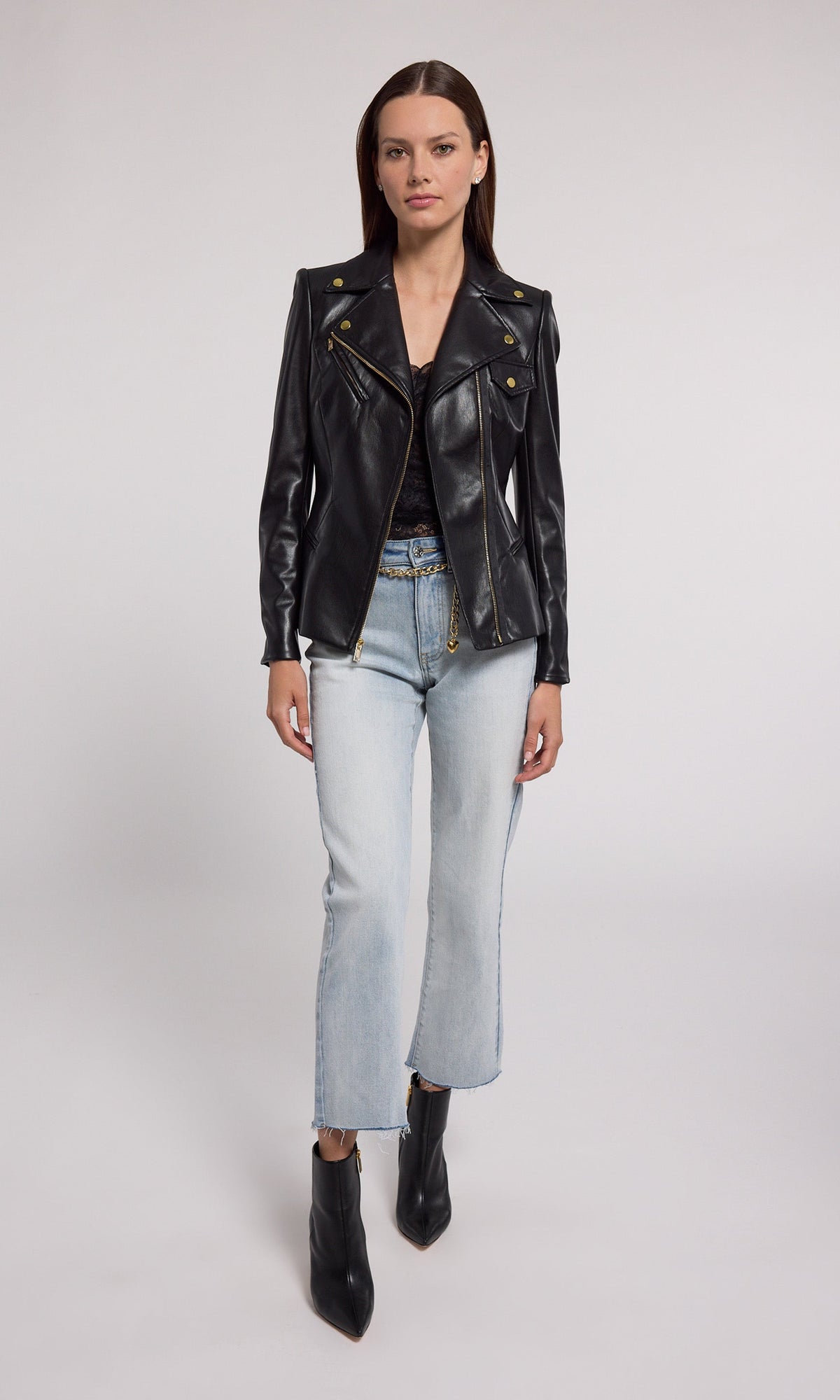 Selah Vegan Leather Moto Jacket