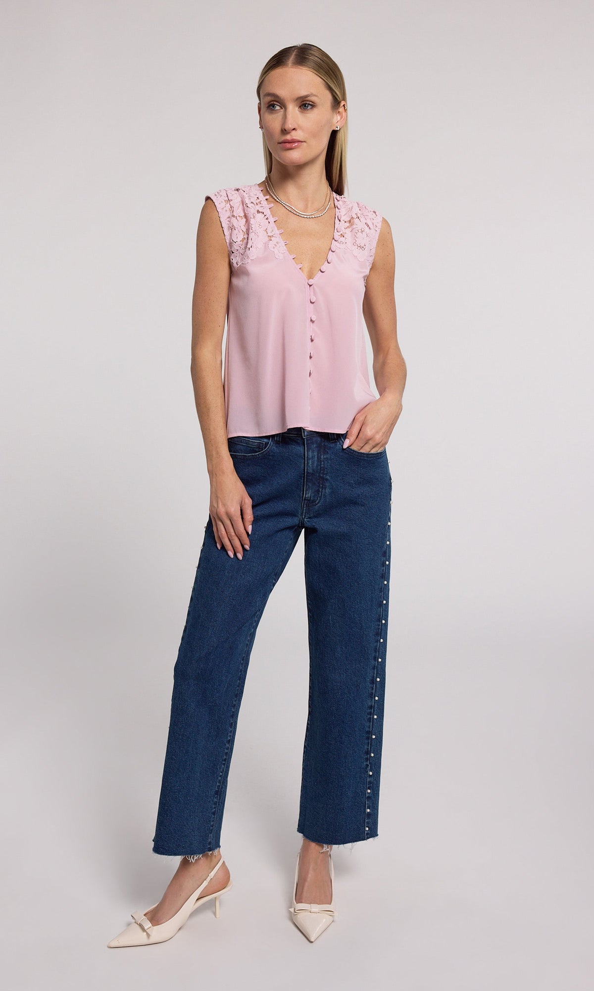 Ursula Lace Combo Blouse