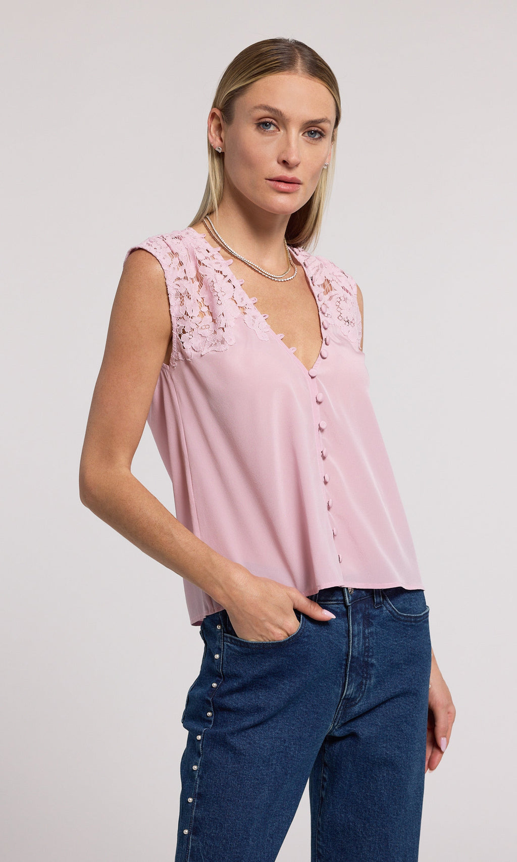 Ursula Lace Combo Blouse