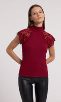 Jessenia Lace Combo Top