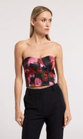 Enya Floral Satin Bustier