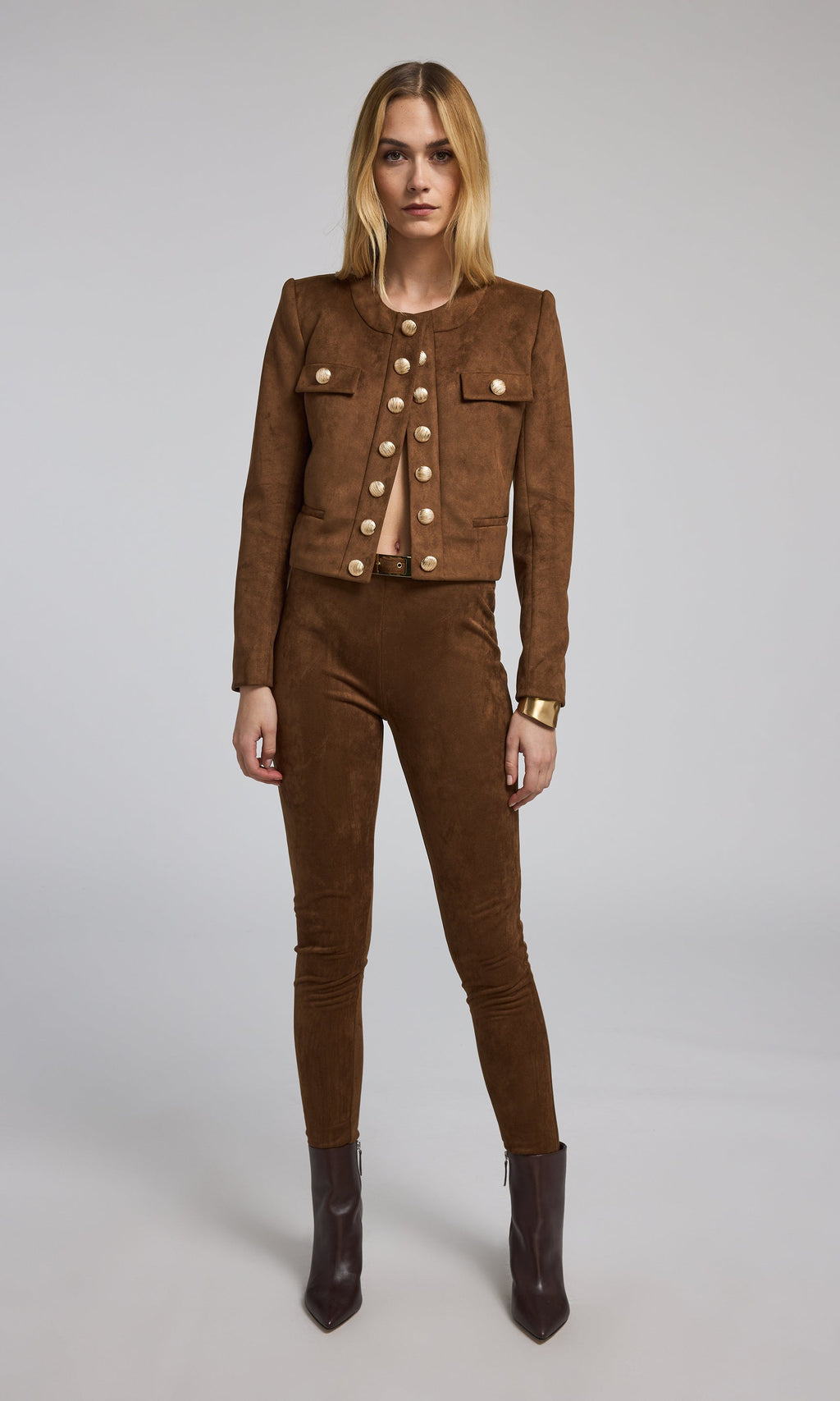 Lennon Belted Vegan Suede Legging