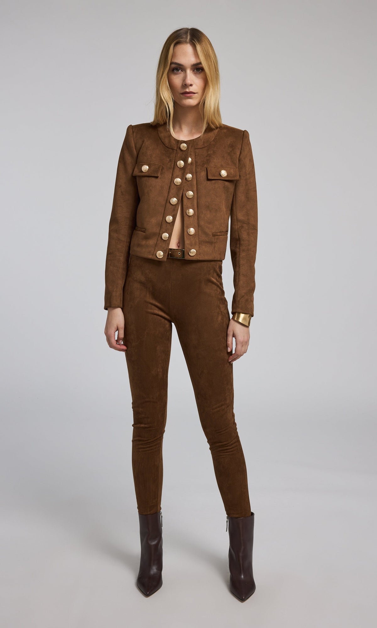 Lennon Belted Vegan Suede Legging
