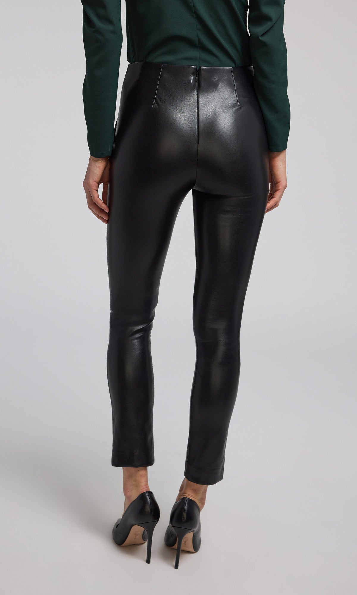 RYDER VEGAN LEATHER LACE-UP LEGGING