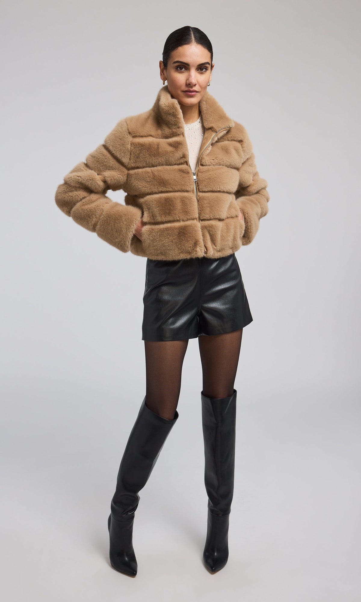 Tala Faux Fur Bomber