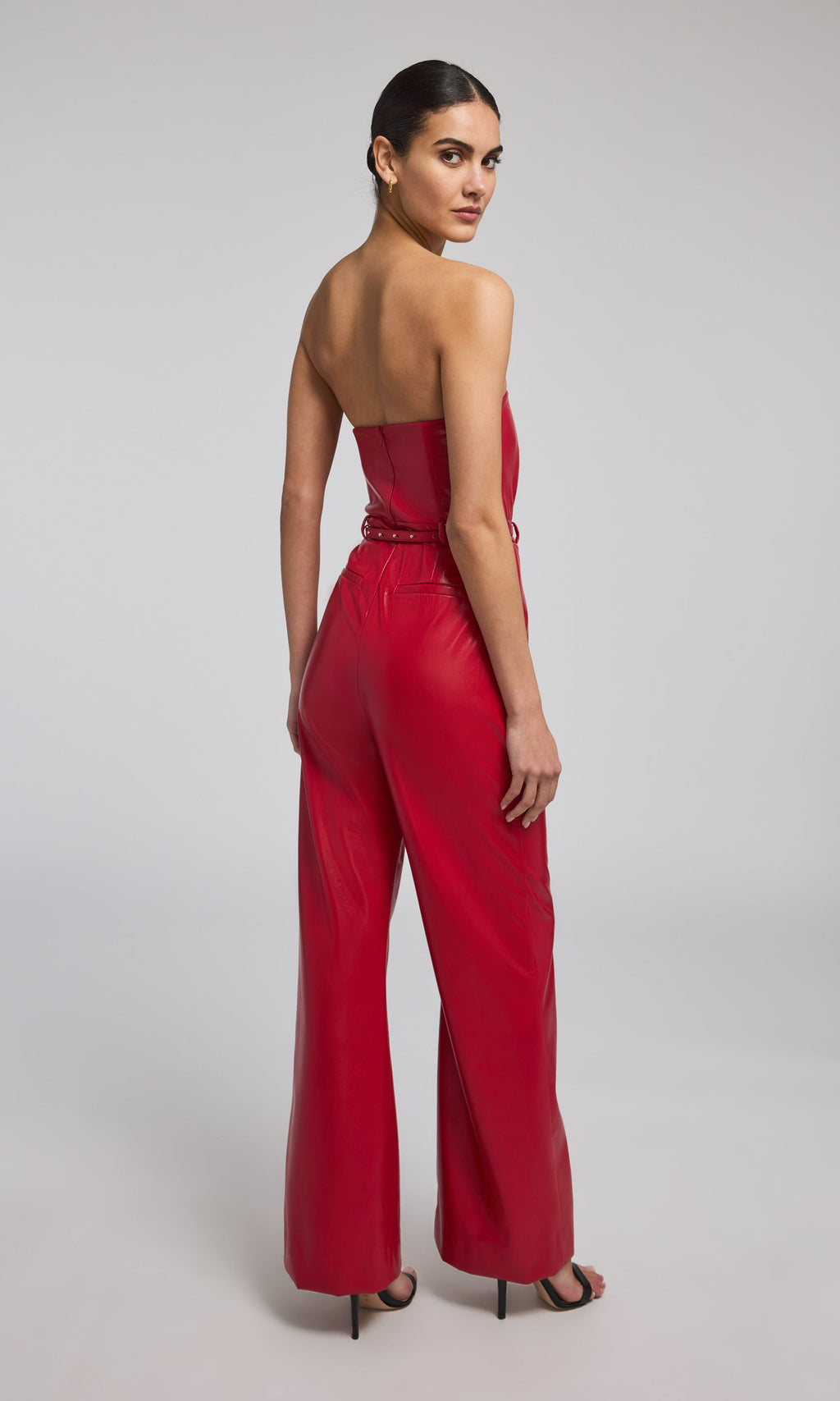 Cristelle Vegan Leather Jumpsuit