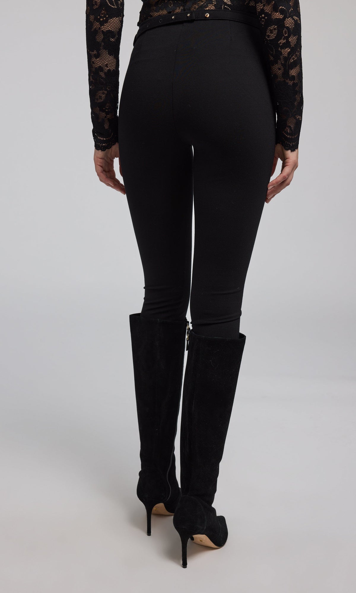 Lennon Turn-Lock Belted Ponte Legging