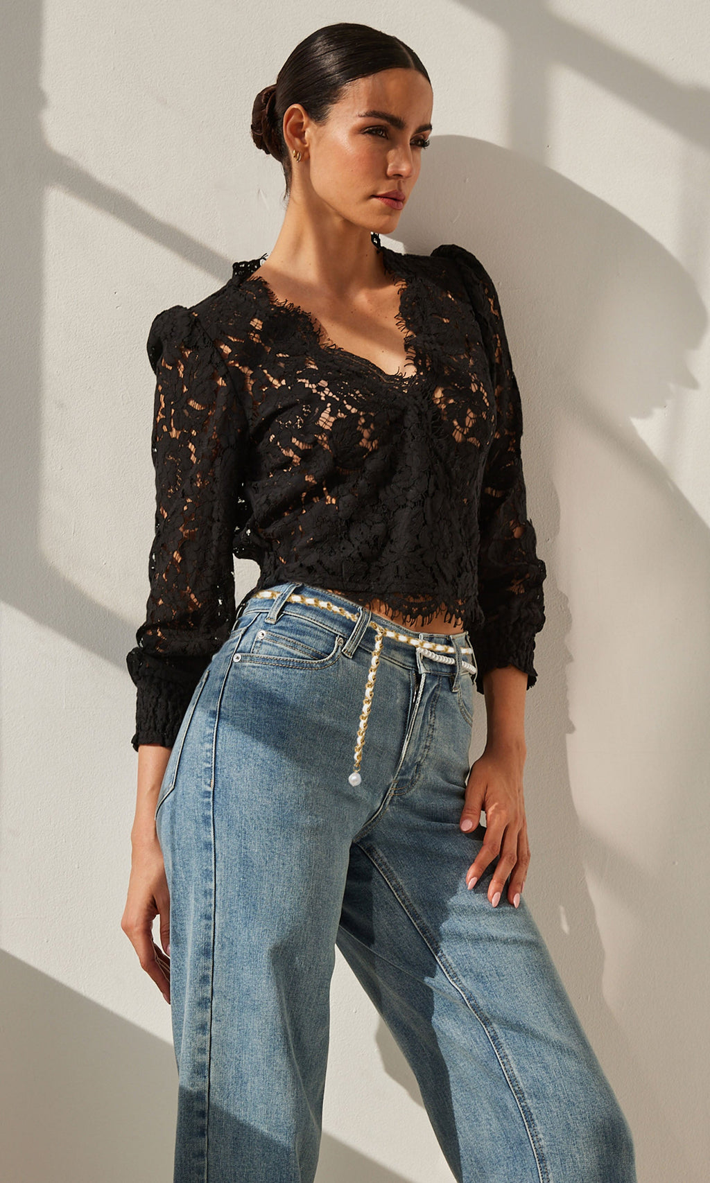 Kairi Lace Wrap Blouse