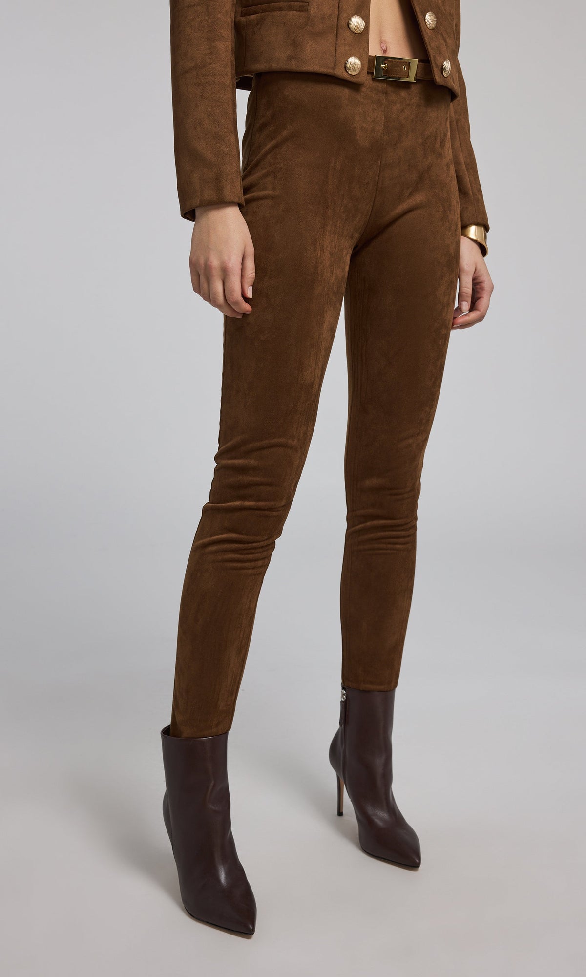 Lennon Belted Vegan Suede Legging