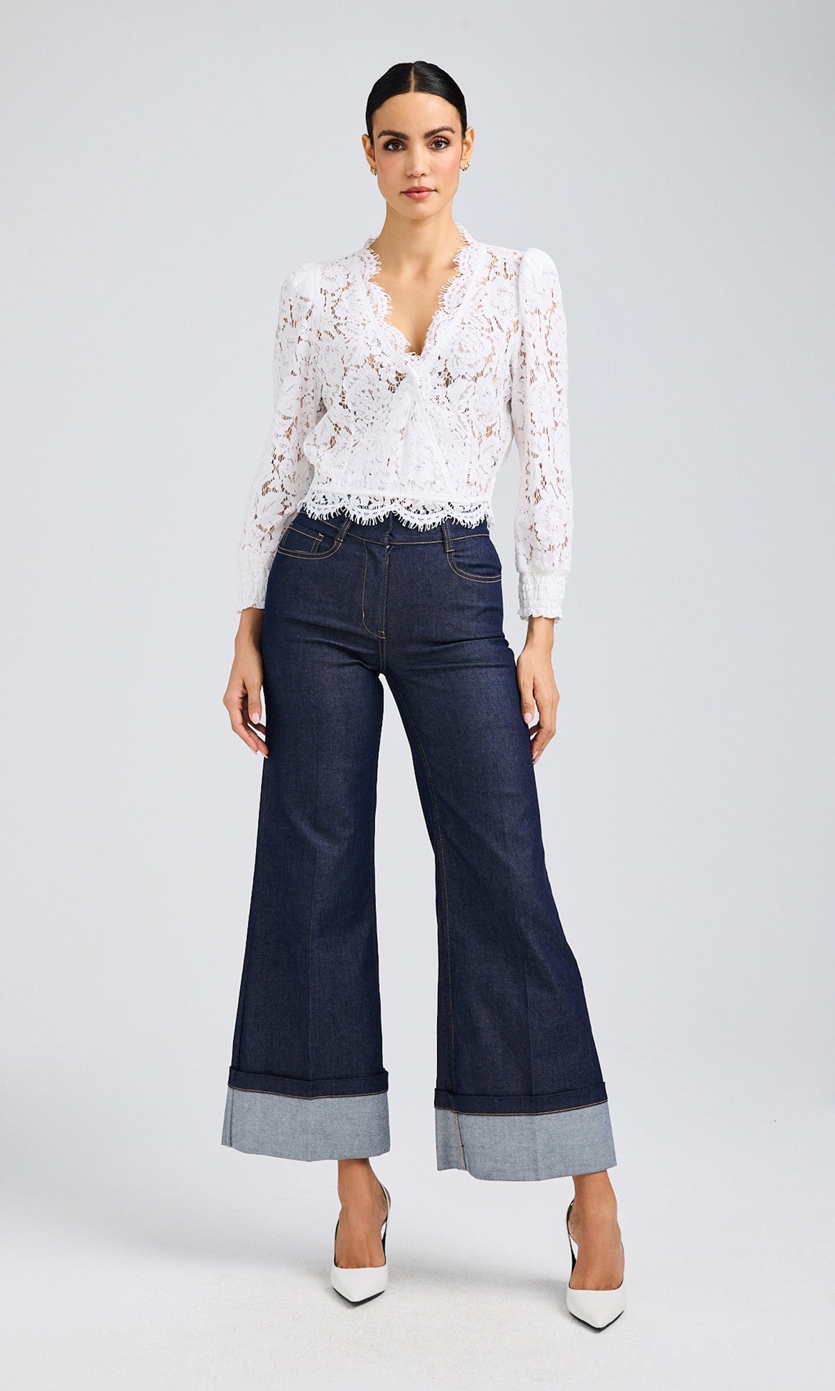 Kairi Lace Wrap Blouse