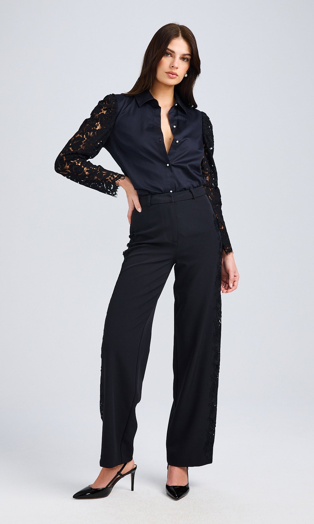 Pamela Lace Combo Shirt