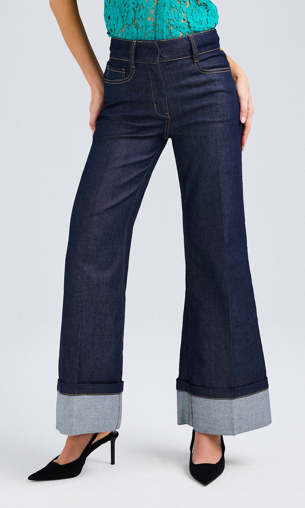 Raquelita Sheen Denim Pants