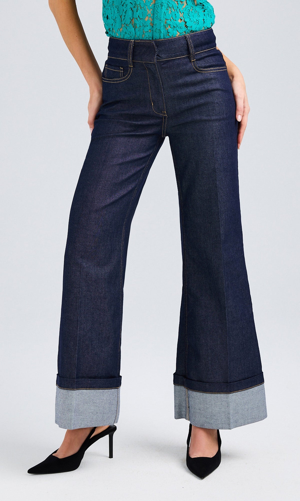 Raquelita Sheen Denim Pants
