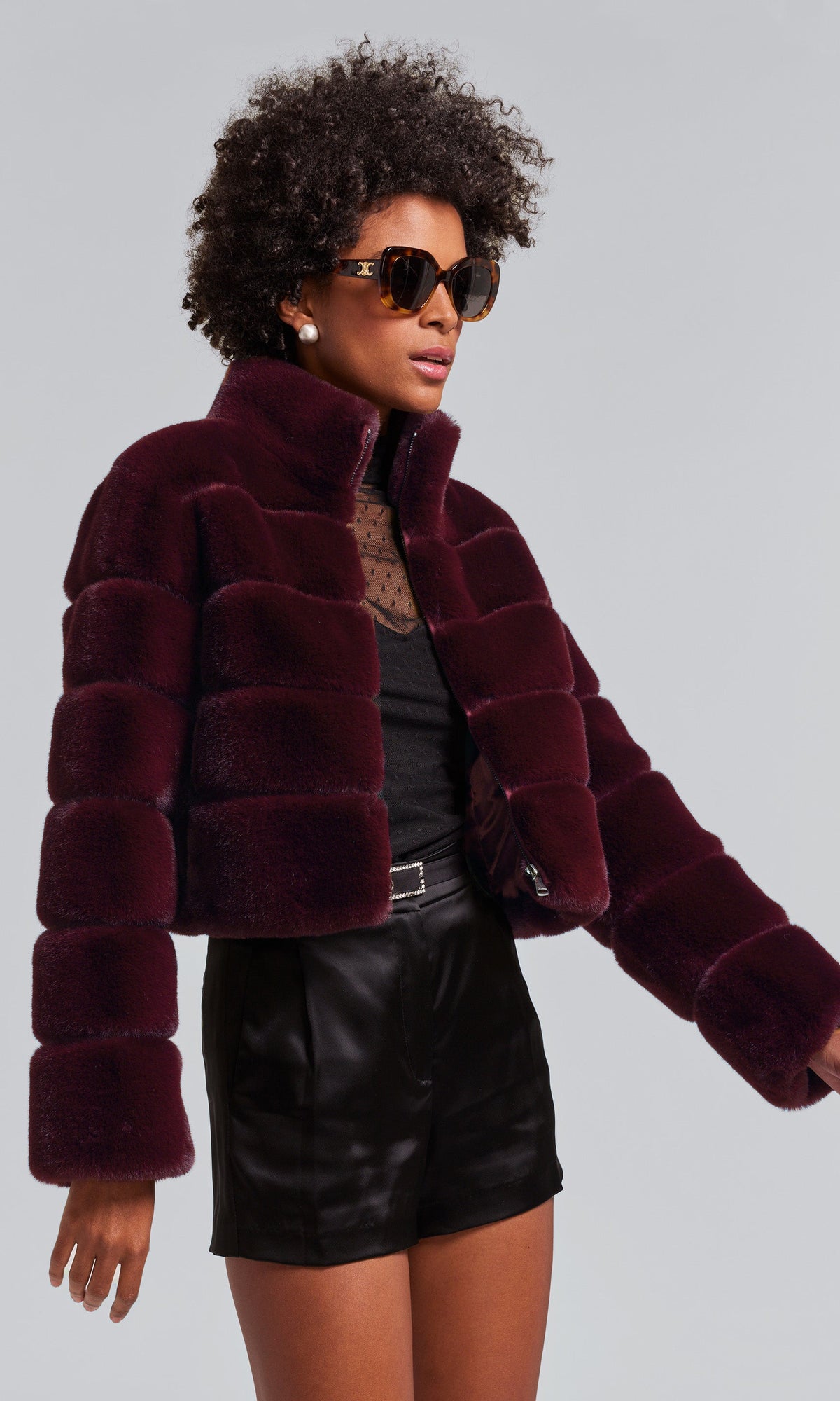 Tala Faux Fur Bomber