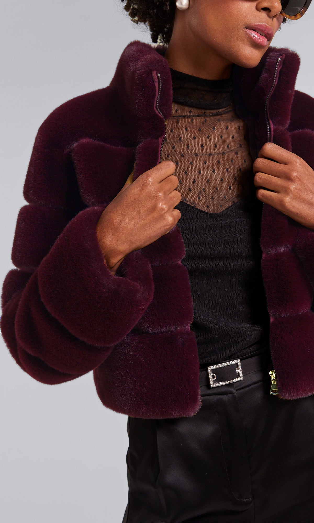 Tala Faux Fur Bomber