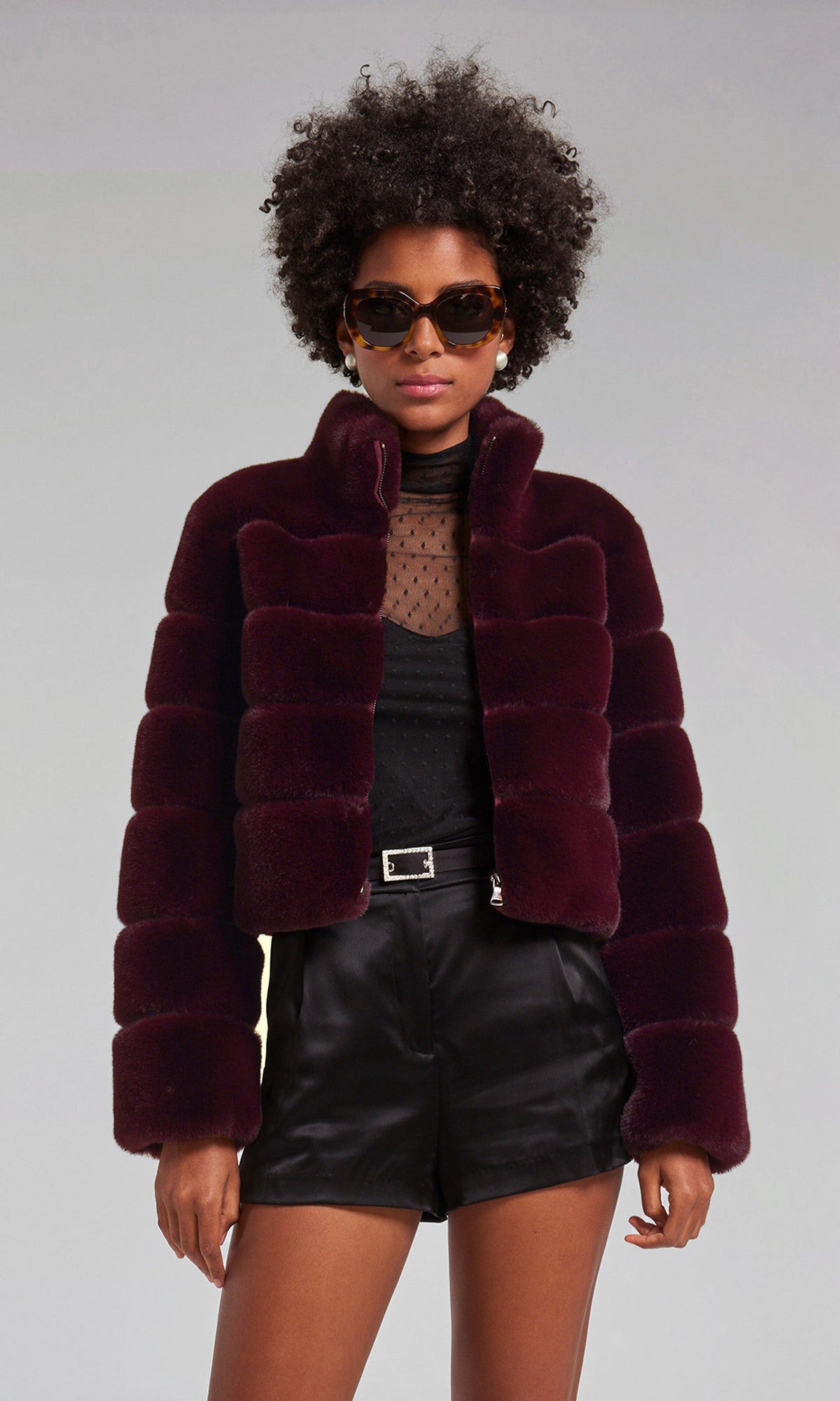 Tala Faux Fur Bomber