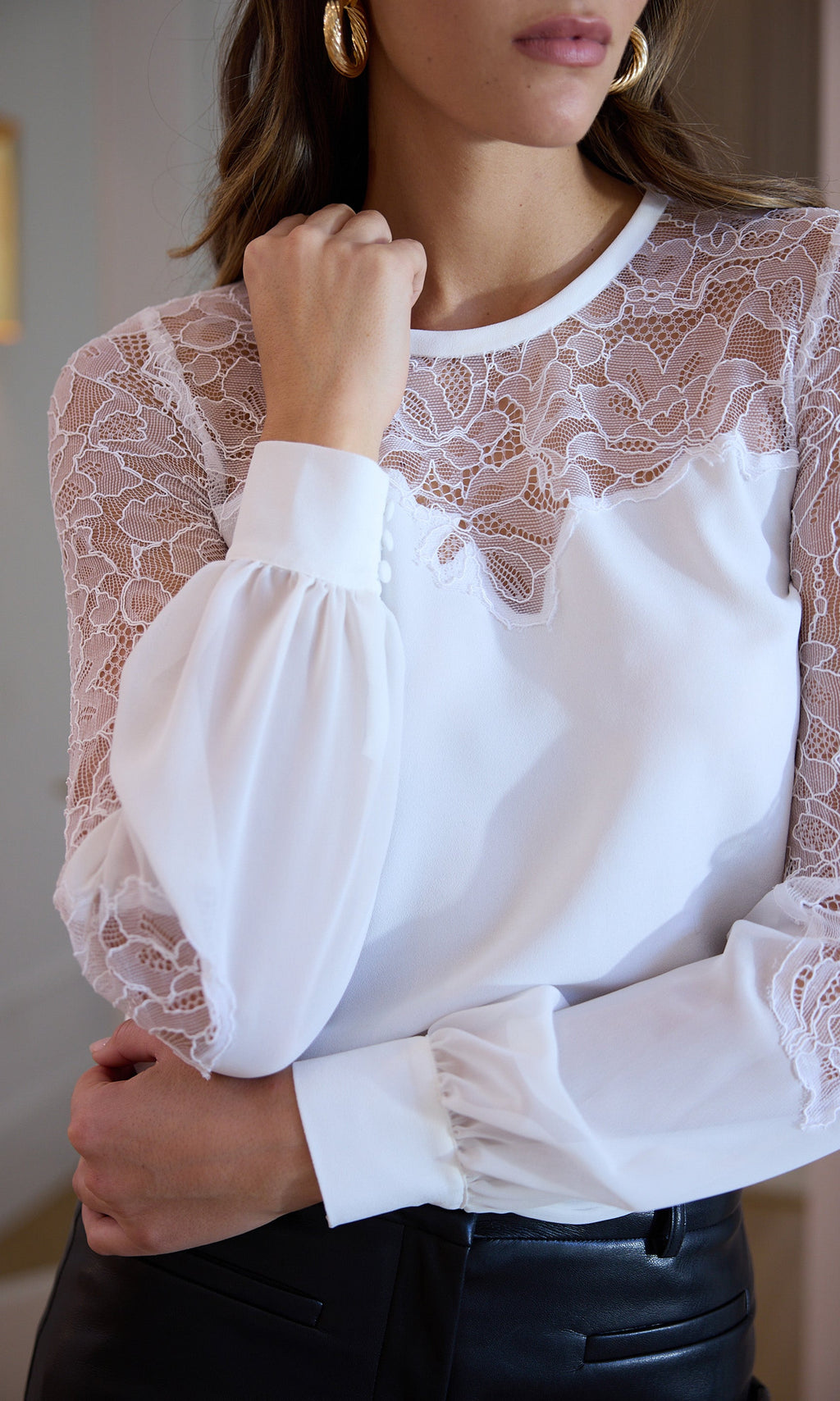 Adele Lace Combo Top